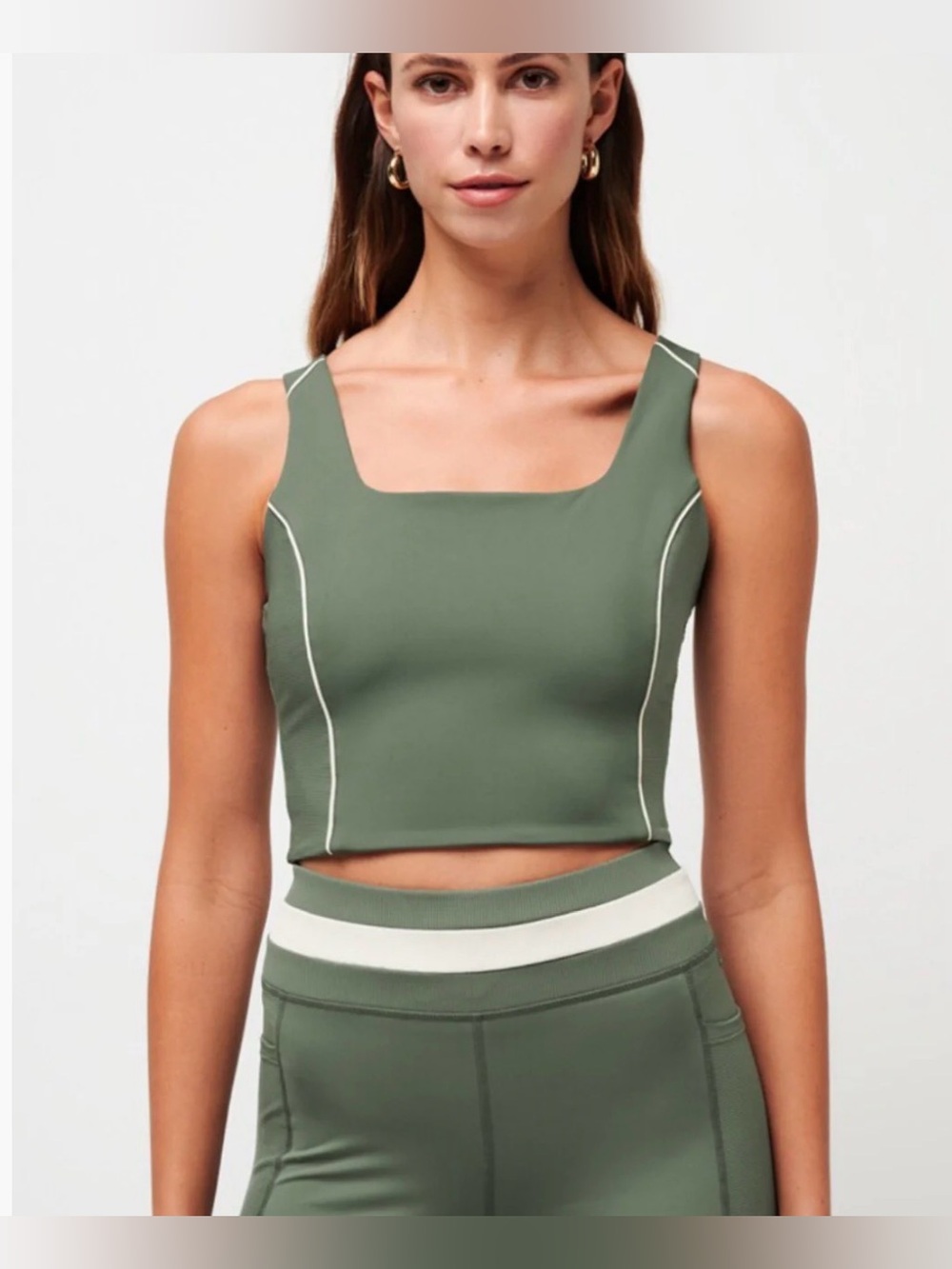Travis Mathew Jetset Mindset Moveknit Tank Bra Green Size M